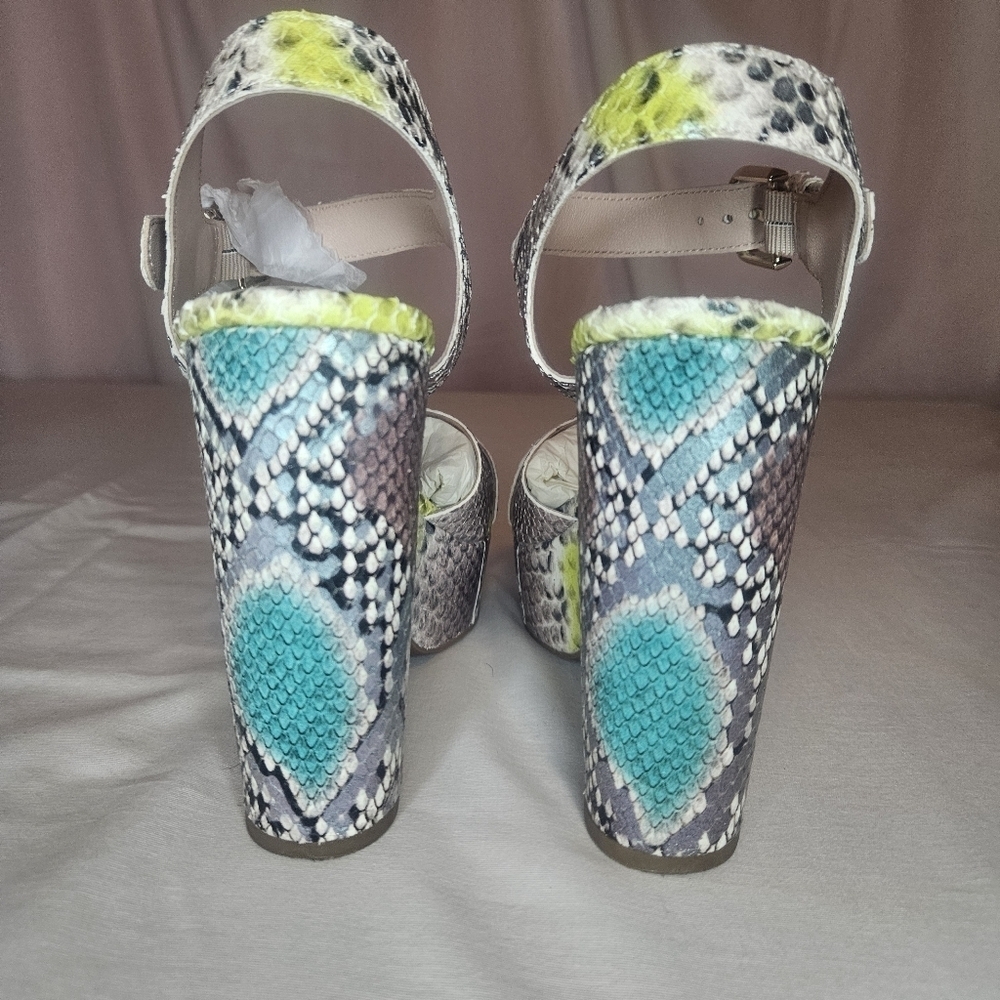 Kate Spade Grace Platform Sandals Lemon Sorbet NIB Retail $228 Sold Out - Picture 9 of 14